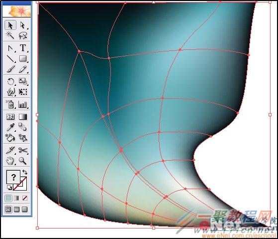 Illustrator网格工具绘制漂亮的北极光效果教程