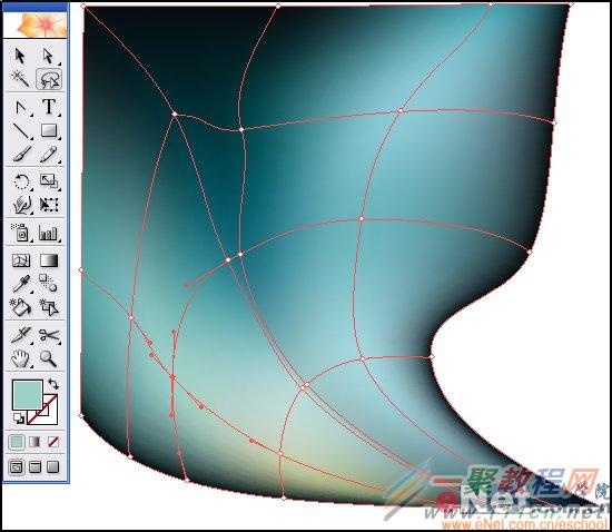 Illustrator网格工具绘制漂亮的北极光效果教程