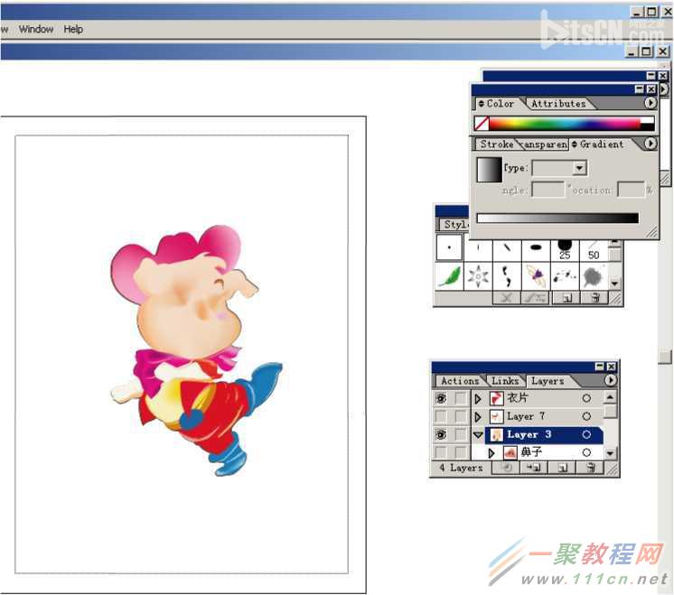 Illustrator渐变网格工具绘制可爱的卡通小猪教程分享