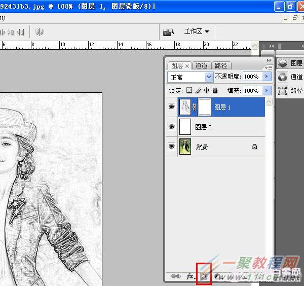 素描效果，快速把人物图片转为铅笔素描_www.16xx8.com