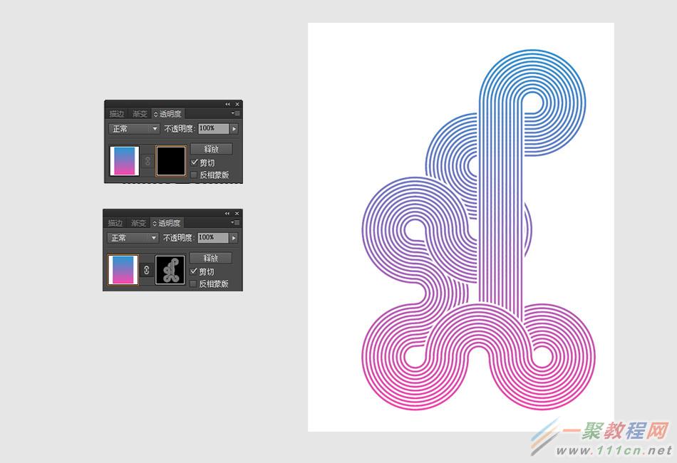 Illustrator制作线性条纹几何艺术图案教程分享